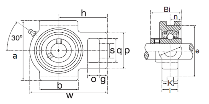 Stainless Steel Pillow Blocks SFC drawing